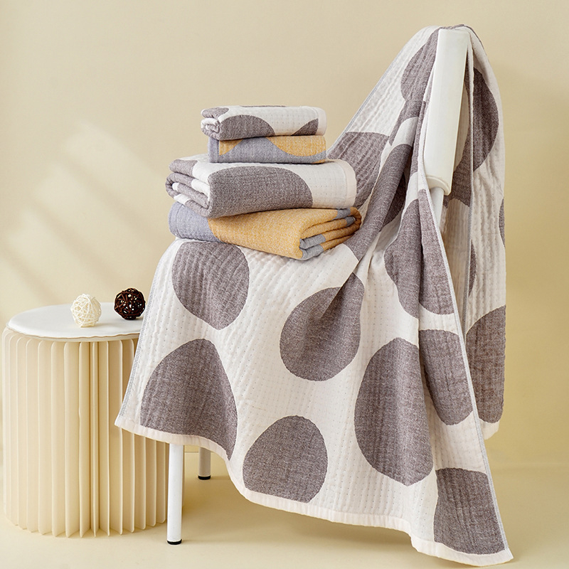 Jacquard ručnika set – otporan na izblijedjivanje, upija vodu, oblacno mekan, 100% pamuk, nježan prema koži, 32 komada (Jacquard/plosno tkivo; 80–100 g)