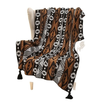 Плетено жакардово одеяло с еленски плюш, 800-999 г, флорална шарка, модерен минимализъм, подходящо за всички сезони