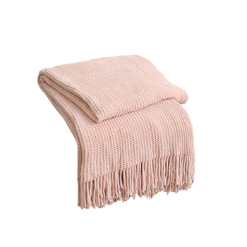Плетено одеяло от акрилно влакно; тегло 500–799 г; проста шарка; скандинавски стил; подходящо за всички сезони