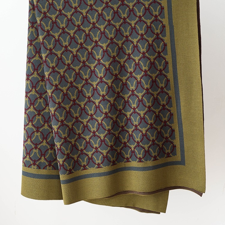 Ρετρό πλεκτή κουβέρτα χαλάρωσης – ακρυλικό νήμα, βάρος κάτω από 300 g, γεωμετρικό μοτίβο, κουβέρτα για όλες τις εποχές