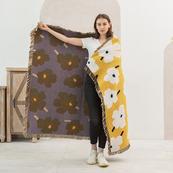 Полиестерно външно одеяло за пикник и къмпинг – Light Luxury, флорален принт, 1000–1499 g, пролет/есен