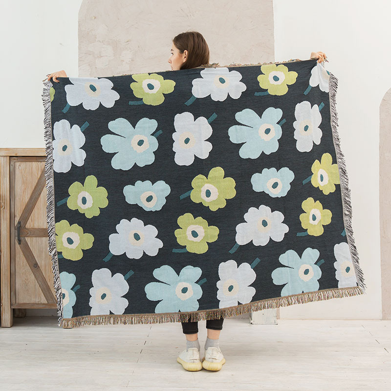 Полиестерно външно одеяло за пикник и къмпинг – Light Luxury, флорален принт, 1000–1499 g, пролет/есен