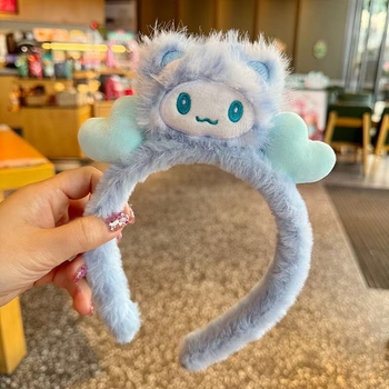 Детска лента за коса с плюшено животинче – ръчна изработка, аксесоар от плат за момичета, стил сладък и свеж (пролет 2025)