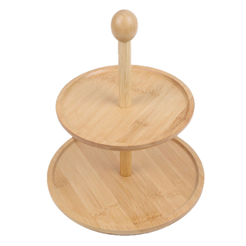 Bambus drveni stalak za izlaganje deserta i voća, modernog jednostavnog stila, premium kvaliteta