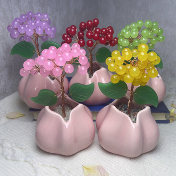 Kalcedonovo drvo novca za prosperitet – dekoracija u uredu i kod kuće, amulet bogatstva, za TV ormarić, stil: Novi kineski stil