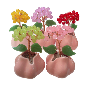 Kalcedonovo drvo novca za prosperitet – dekoracija u uredu i kod kuće, amulet bogatstva, za TV ormarić, stil: Novi kineski stil