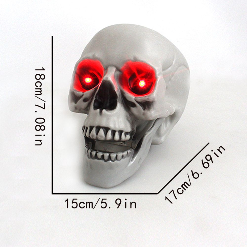 Halloween rekvizit: plastična simulirana lubanja za uređenje uklete kuće