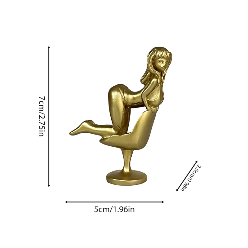 Statueta djevojke zeca od smole, stolna dekoracija, mini umjetničko djelo Yu Shang
