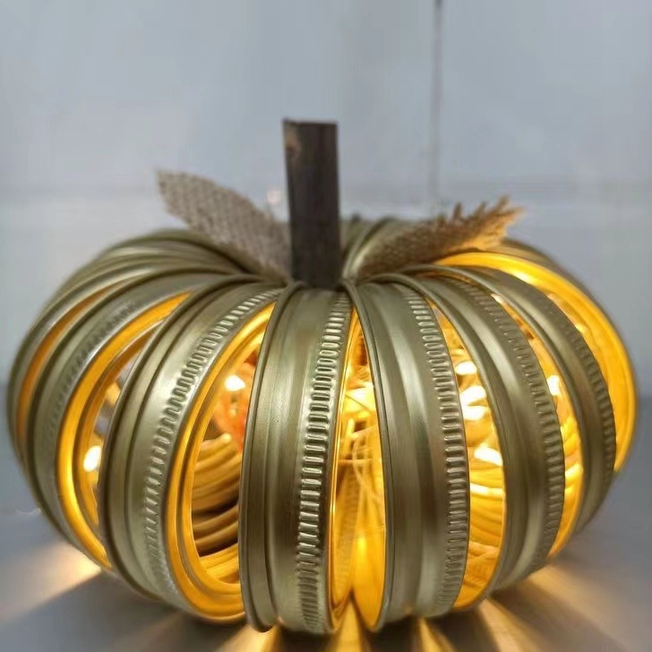 Mason burkas vāciņš ķirbja formā – Halloweena bāra dekorēšana un ballīšu apgaismojums