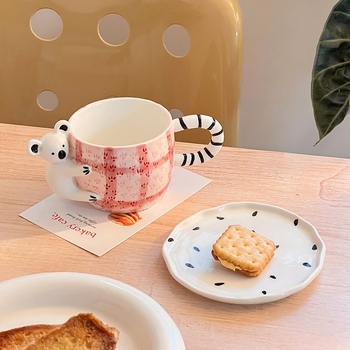 Σετ φλυτζάνι καφέ και πιατάκι, ιαπωνικού στυλ, μοτίβο κινούμενων σχεδίων, συσκευασία σε χαρτονένιο κουτί, ποιότητα Α' κατηγορίας