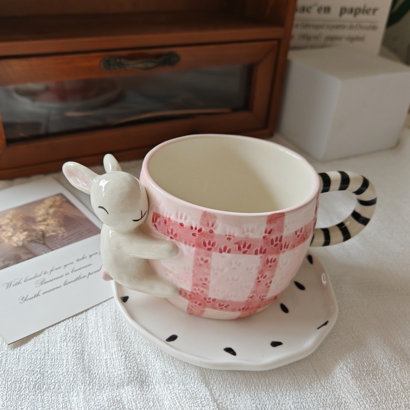 Σετ φλυτζάνι καφέ και πιατάκι, ιαπωνικού στυλ, μοτίβο κινούμενων σχεδίων, συσκευασία σε χαρτονένιο κουτί, ποιότητα Α' κατηγορίας