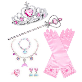 Laste lavastuse kostüümi aksessuaaride komplekt – Merineitsi kaelakee komplekt, Printsesside sari, plastik/ vaik, muster: merineitsi, vanusegrupid 0–3, 3–6, 6–10, 10+