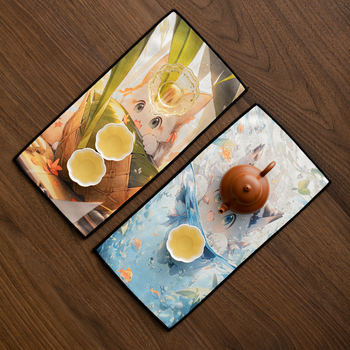 Motív mačky, dvojstranná absorpčná utierka na čaj, 60 g látka, s potlačeným logom a možnosťou prispôsobenia