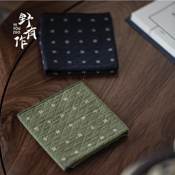 Wild Works χειροποίητη κεντημένη πετσέτα τσαγιού από βαμβακερό-λινό, παχιά και απορροφητική, Zen έμπνευση, νέο κινεζικό στυλ, σε συσκευασία OPP