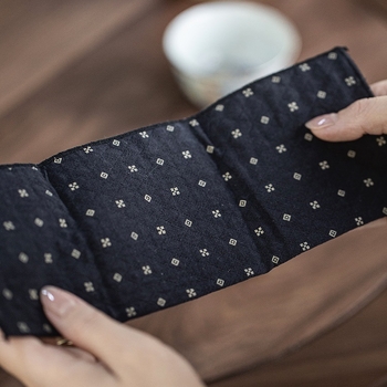 Wild Works χειροποίητη κεντημένη πετσέτα τσαγιού από βαμβακερό-λινό, παχιά και απορροφητική, Zen έμπνευση, νέο κινεζικό στυλ, σε συσκευασία OPP