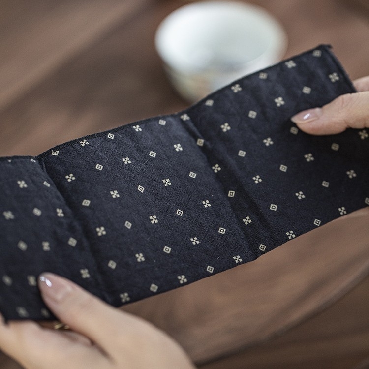 Wild Works χειροποίητη κεντημένη πετσέτα τσαγιού από βαμβακερό-λινό, παχιά και απορροφητική, Zen έμπνευση, νέο κινεζικό στυλ, σε συσκευασία OPP