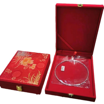 Sanjin Szövetes Ékszerdoboz Baba Nyaklánchoz, Fém Hardverrel és Ékszercsomagolással