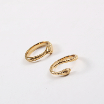 Δαχτυλίδι φιδιού από τιτάνιο ατσάλι με ηλεκτροπλατίνα 18K, κυλιόμενο γεωμετρικό σχέδιο, διαμαντωμένο φινίρισμα, γυναικείο κοσμήματα πολυτελείας