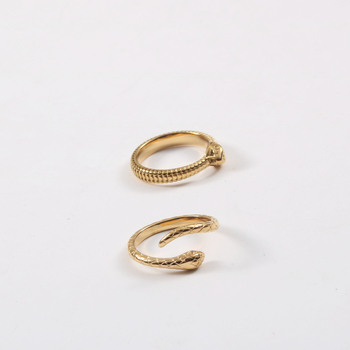 Δαχτυλίδι φιδιού από τιτάνιο ατσάλι με ηλεκτροπλατίνα 18K, κυλιόμενο γεωμετρικό σχέδιο, διαμαντωμένο φινίρισμα, γυναικείο κοσμήματα πολυτελείας