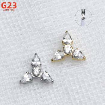 Σκουλαρίκια από κράμα τιτάνιου, γεωμετρικός σχεδιασμός, ζιρκόν, στυλ ελαφρού πολυτελείας