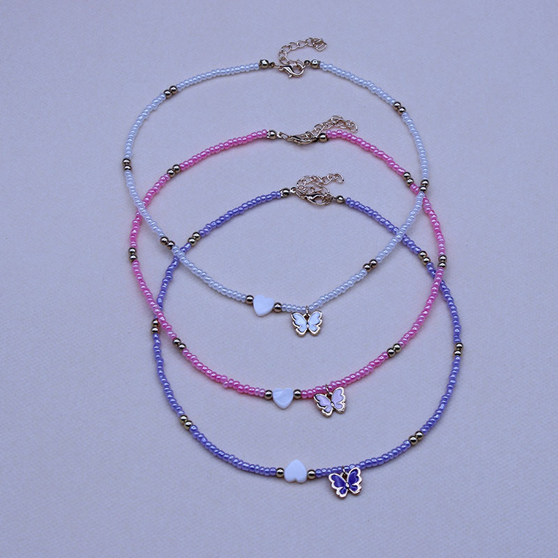 Огърлица, сърцевидна форма, сплав, корейски детски стил, дължина 21–50 см