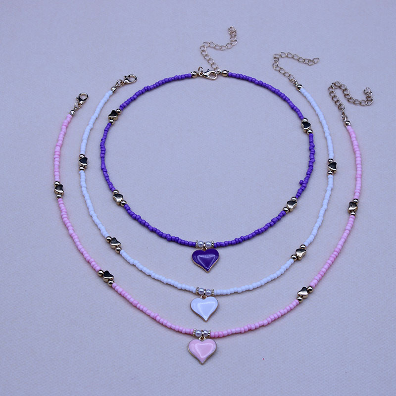 Огърлица, сърцевидна форма, сплав, корейски детски стил, дължина 21–50 см