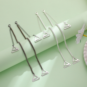 Λουρί σουτιέν με τετράγωνη αλυσίδα μαργαριριών, αντιολισθητικό, χωρίς ραφές, μεταλλικό, με κομμένες λεπτομέρειες, κυκλοφορία άνοιξη 2025