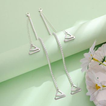 Λουρί σουτιέν με τετράγωνη αλυσίδα μαργαριριών, αντιολισθητικό, χωρίς ραφές, μεταλλικό, με κομμένες λεπτομέρειες, κυκλοφορία άνοιξη 2025