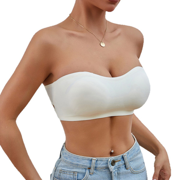 Σουτιέν χωρίς τιράντες, τύπου tube-top, Κύπελλο 3/4, Λεπτές ενσωματωμένες κάψες, Νάιλον ύφασμα