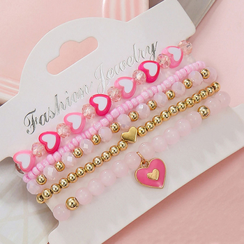 Karkötő, kézzel készített, ötvözet, szív alakú, Hercegnő sorozat