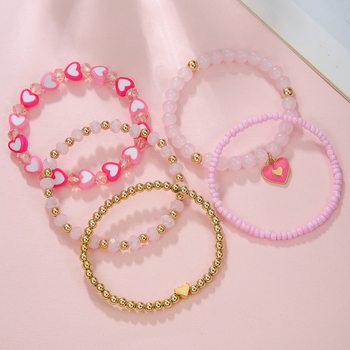 Karkötő, kézzel készített, ötvözet, szív alakú, Hercegnő sorozat