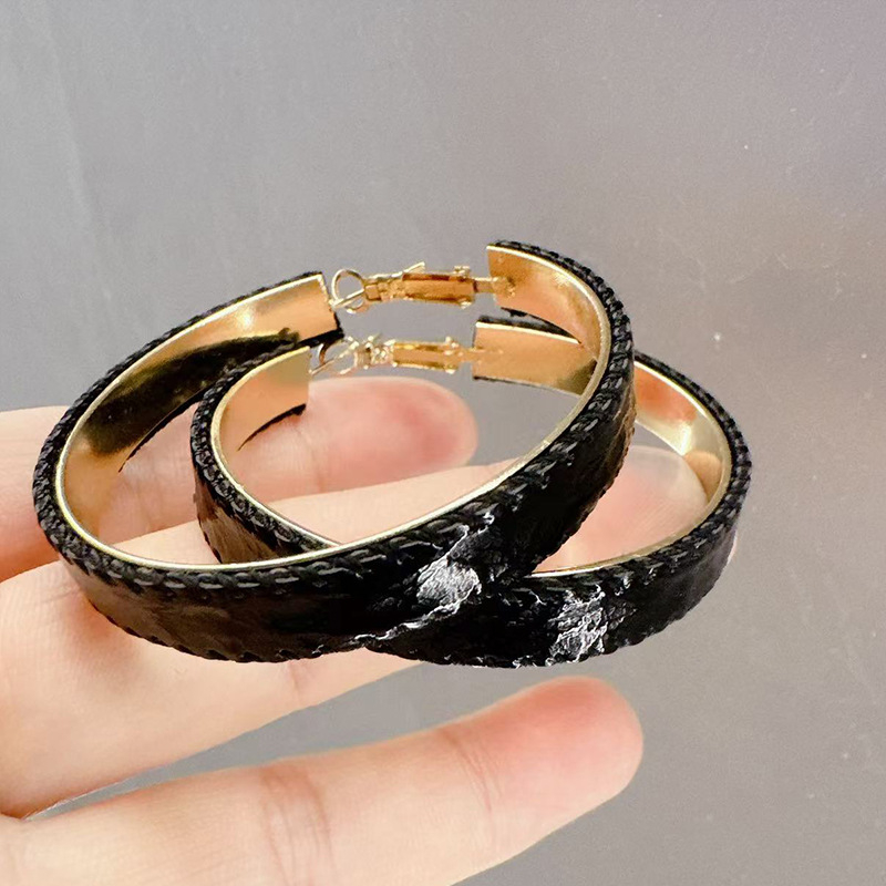 Σκουλαρίκια με γεωμετρικό σχέδιο, χειροποίητα, υλικό: Cortex, στυλ influencer, μάρκα Chu Hao