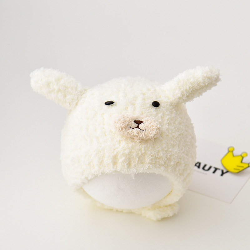 Plišana kapa za bebe s zaštitom uha – kupolasta pletena kapa za zimu, protiv vjetra i topla, za dob 6–12 mjeseci i 1–2 godine