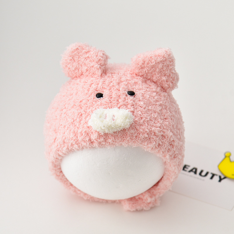 Plišana kapa za bebe s zaštitom uha – kupolasta pletena kapa za zimu, protiv vjetra i topla, za dob 6–12 mjeseci i 1–2 godine