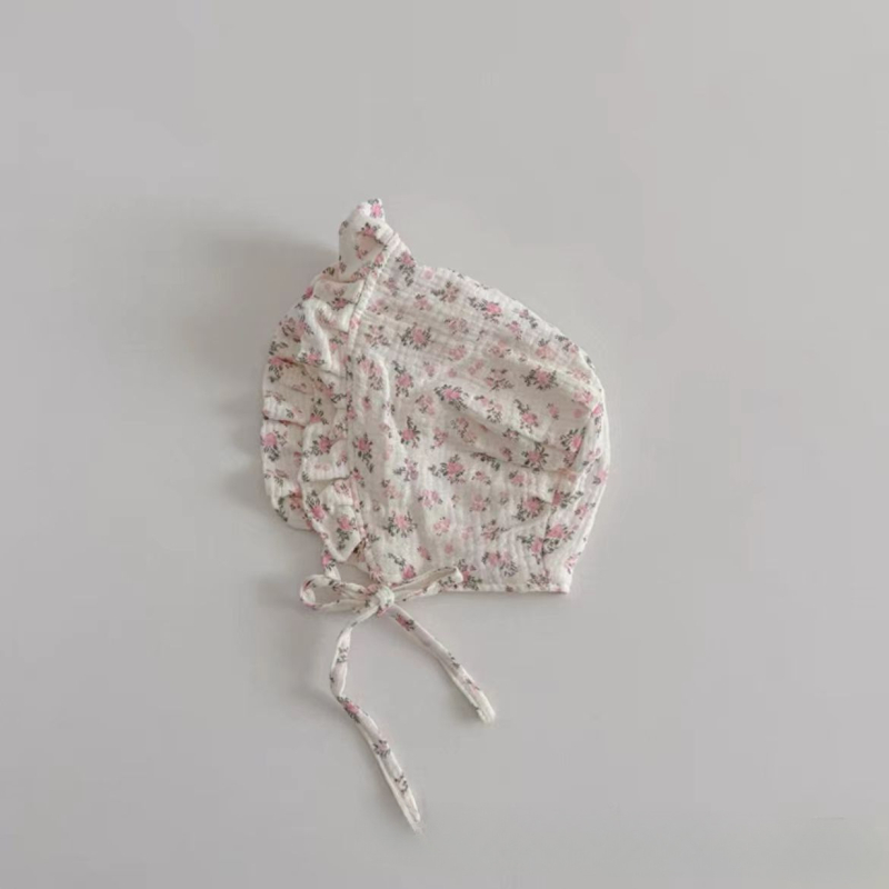 Kapa za bebe u dvorskom stilu — pamuk, kupolasti vrh, široki obod, zaštita od sunca, prozračna, za 0–12 mjeseci (proljeće–jesen)