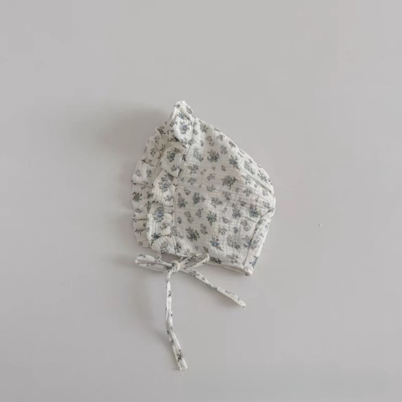 Kapa za bebe u dvorskom stilu — pamuk, kupolasti vrh, široki obod, zaštita od sunca, prozračna, za 0–12 mjeseci (proljeće–jesen)