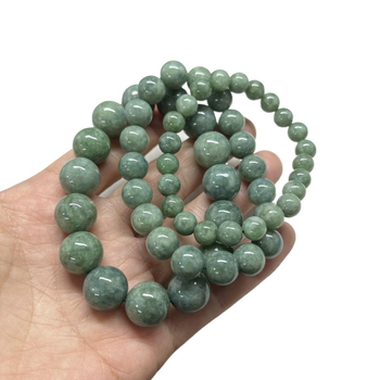 Jade gyöngy karkötő - kézműves, arany bevonattal, geometriai forma, uniszex