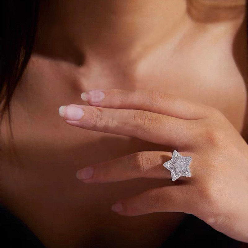 Csillag alakú topáz ékszerszett nőknek – fülbevaló és nyaklánc, réz beépítés, elektroplattált