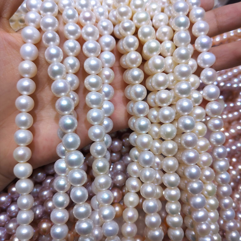 Lähedalt ümmargused mageveepärlid — Naked Stone stiil, Naked Pearls, Nothing kaubamärk