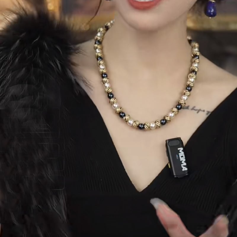 S925 ezüst lánccal készült kagylógyöngyös nyaklánc, kerek gyöngyök, luxus dizájn