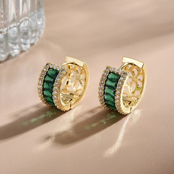 Σκουλαρίκια από χαλκό με γεωμετρικό σχέδιο – για γυναίκες, κατάλληλα για κάθε εμφάνιση, ηλεκτροεπίχωση