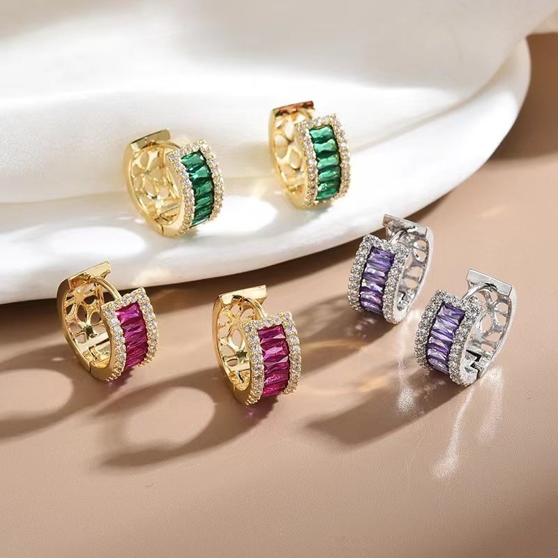 Σκουλαρίκια από χαλκό με γεωμετρικό σχέδιο – για γυναίκες, κατάλληλα για κάθε εμφάνιση, ηλεκτροεπίχωση