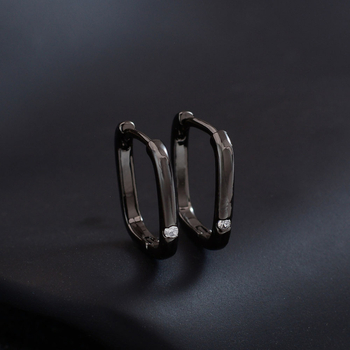 Cercei - cupru, pătrate geometrice, placare electrolitică, brand Qianzhi, cod EH0081