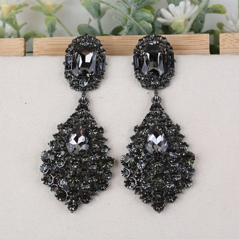 Fülbevalók - Rhinestone, Office Lady divat nőknek, csepp alakú, egyedi csomagolás (Anyag: Rhinestone; Stílus: Fashion OL, Nők; Forma: Csepp alakú; Csomagolás: Egyedi)