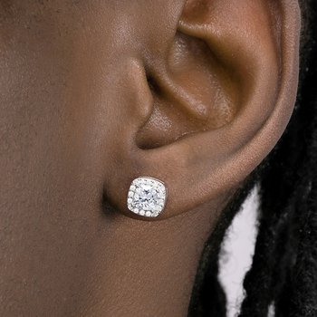 Unisex naušnice sa srebrnom premazu, dijamantima, minimalistički street stil (Materijal: srebrni premaz; Obrada: elektropliranje; Kategorija: naušnice; Publika: unisex; Stil: jednostavan)