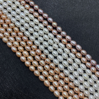 LILDBZ Looduslikud mageveepärlid, riisikujulised helmed, 5–10 mm diameeter, DIY ehtedeks