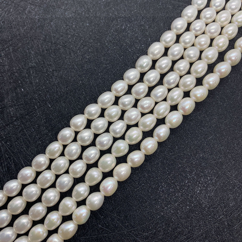 LILDBZ Looduslikud mageveepärlid, riisikujulised helmed, 5–10 mm diameeter, DIY ehtedeks