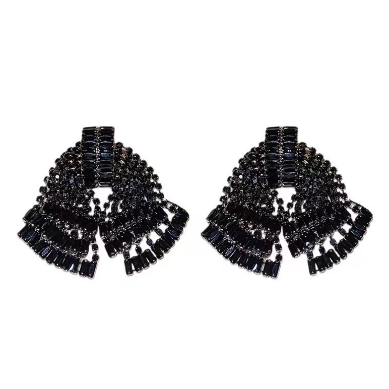 Cercei cu funda în formă de papion și design geometric, bază din cupru placat cu aur, electroplating, știft din argint 925, stil lux lejer