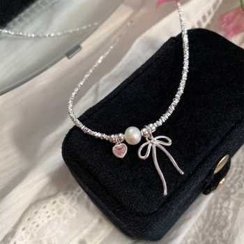 Masni-stílusú nyaklánc, kulcscsont-lánccal, réz elektroplatált felülettel, ötvözet medállal