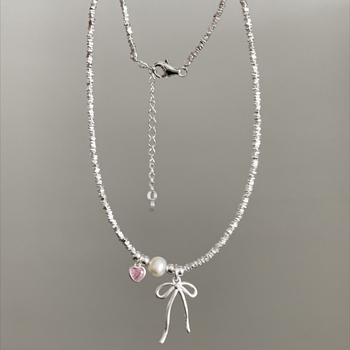 Masni-stílusú nyaklánc, kulcscsont-lánccal, réz elektroplatált felülettel, ötvözet medállal